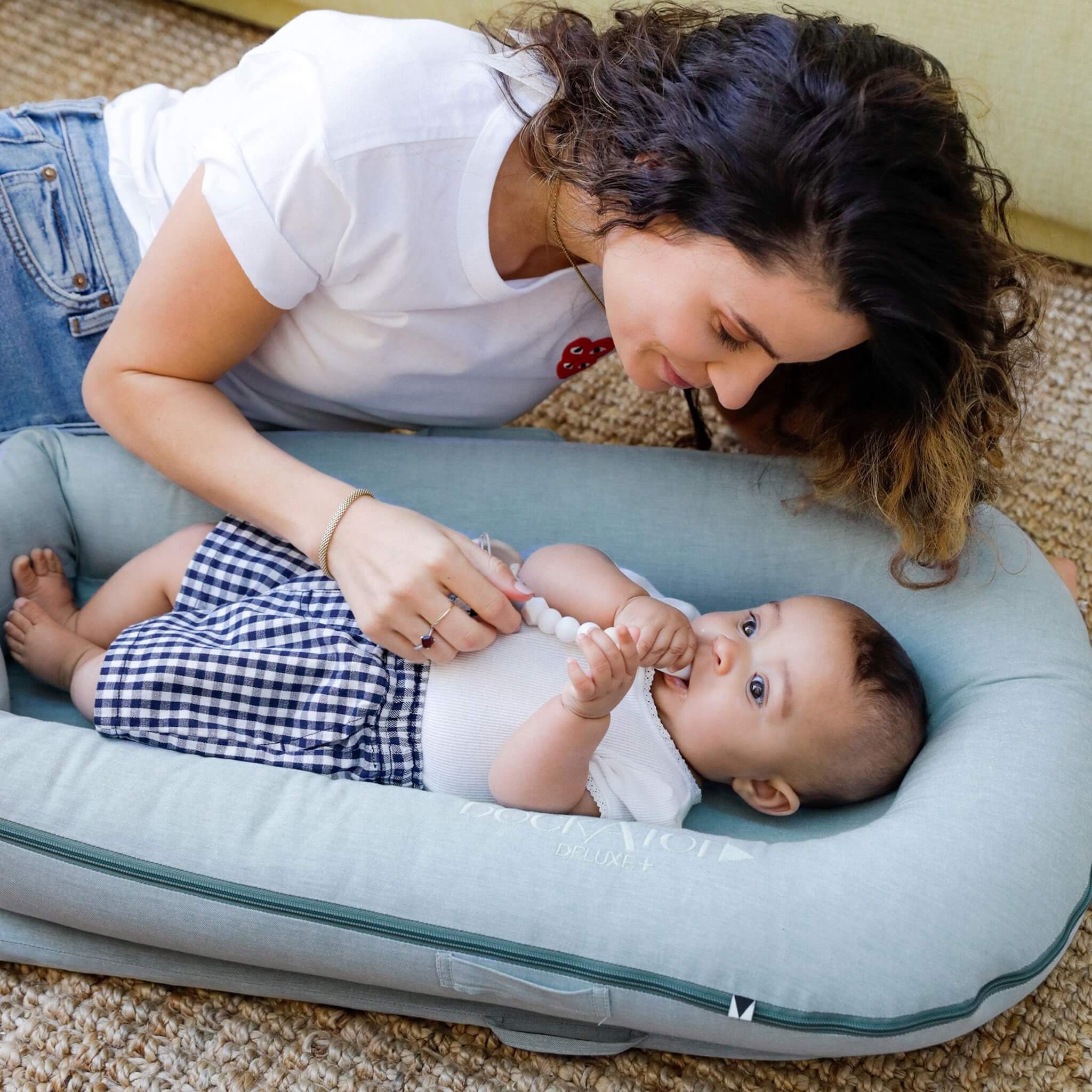 Deluxe+ Dock - Marine Chambray – DockATot EU